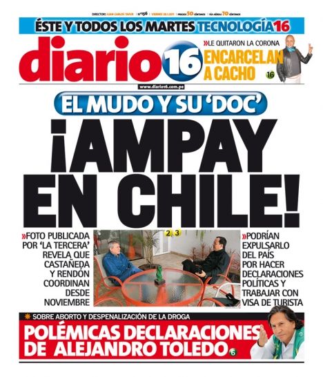 Portada de los diarios de Lima, 28 de enero de 2011