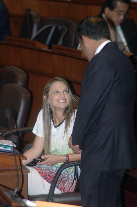 Congresista en el pleno del congreso