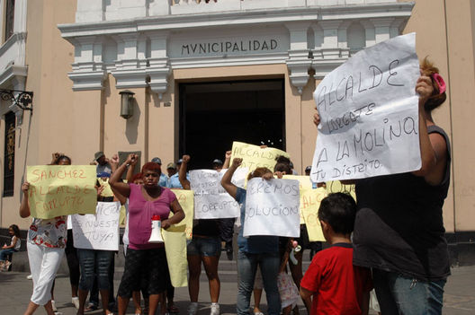 Protestas en la Municipalidad de la Victoria