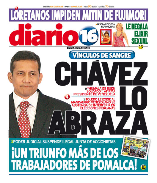 Portada de los diarios de Lima, 31 de Marzo de 2011