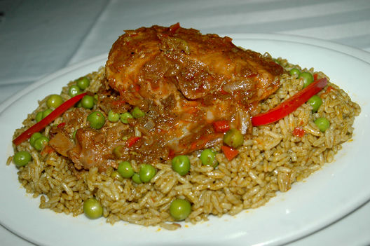 Preparación de Arroz con Pato a la Trujillana