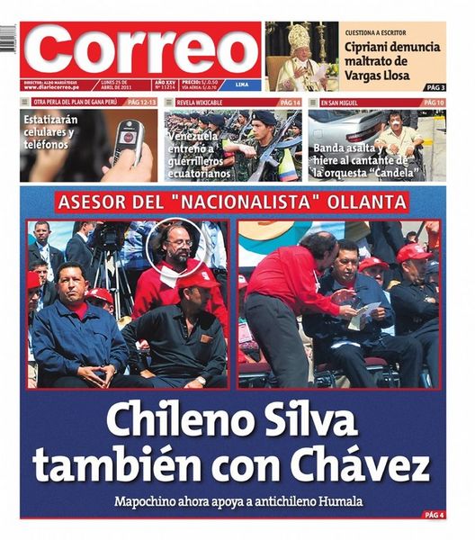 Portada de los diarios de Lima, 25 de Abril de 2011