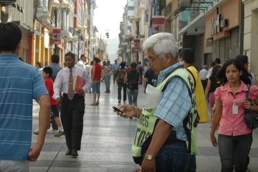Cambistas en el jiron de la union