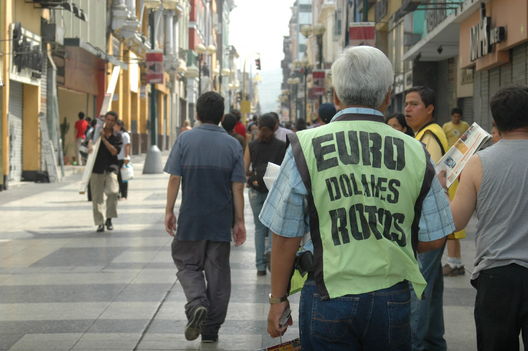 Cambistas en el jiron de la union