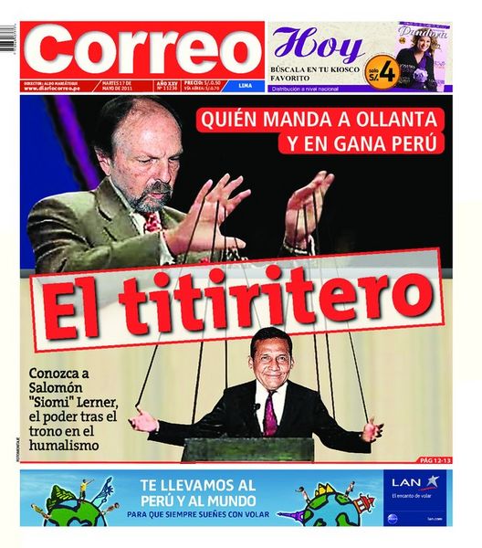 Portada de los diarios de Lima, 17 de Mayo de 2011