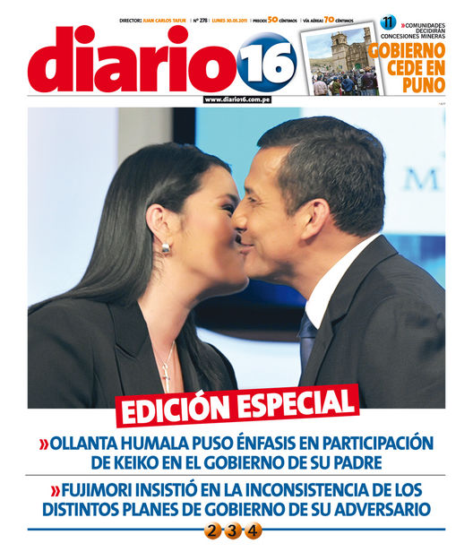 Portada de los diarios de Lima, 30 de Mayo de 2011