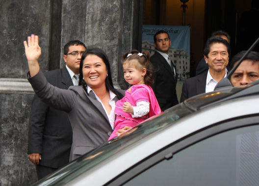 Keiko Fujimori en el hotel Bolívar