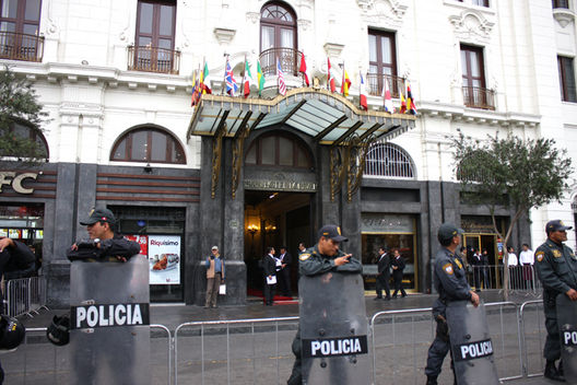 Simpatizantes del líder de Gana Perú,Ollanta Humala