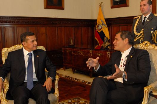 Ollanta Humala, y su esposa, Nadine Heredia
