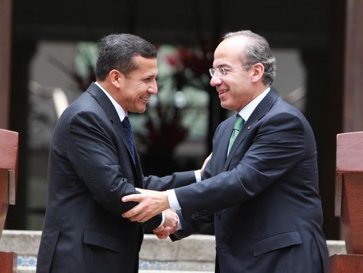 Presidente de Mexico, Felipe Calderón y Ollanta Humala