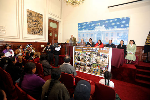 Conferencia de Prensa de la matanza de campesinos en Accomarca, Ayacucho