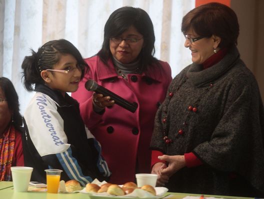 Alcaldesa de Lima Susana Villarán en la Casa de los petisos
