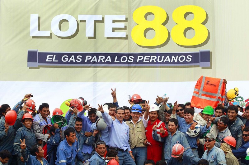 Ollanta Humala participa en ceremonia de entrega  la recuperación del gas natural del Lote 88 del Proyecto Camisea