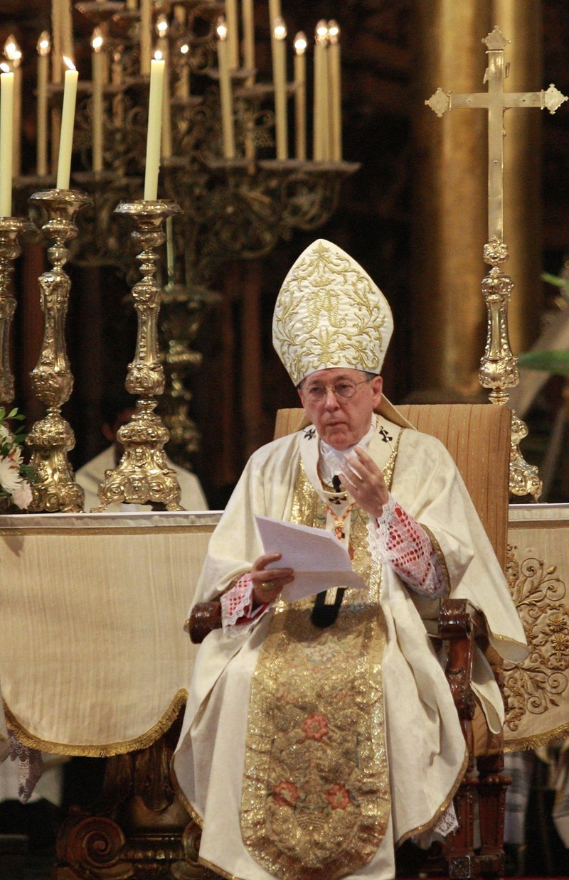 Juan Luis Cipriani ofició misa con motivo de celebraciones de Semana Santa 2012 en la Catebral de Lima