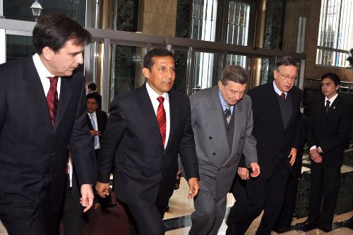 El Presidente de la República Ollanta Humala en una de sus jornadas