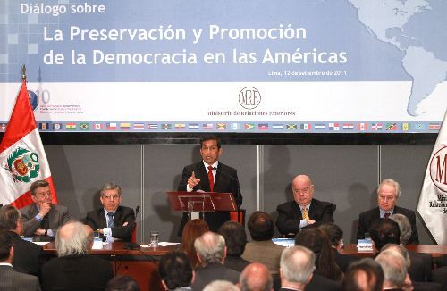 El Presidente de la República Ollanta Humala en una de sus jornadas
