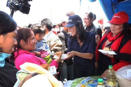 La ministra de la mujer Aída García Naranjo en Ventanilla