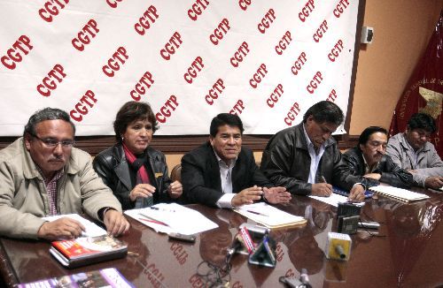 Mario Huamán, el Secretario General de la CGTP