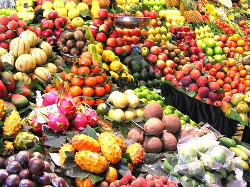 Frutas Peruanas en el Mercado Central de Lima