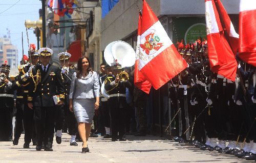 La primera Vicepresidenta Marisol Espinoza en una de sus jornadas