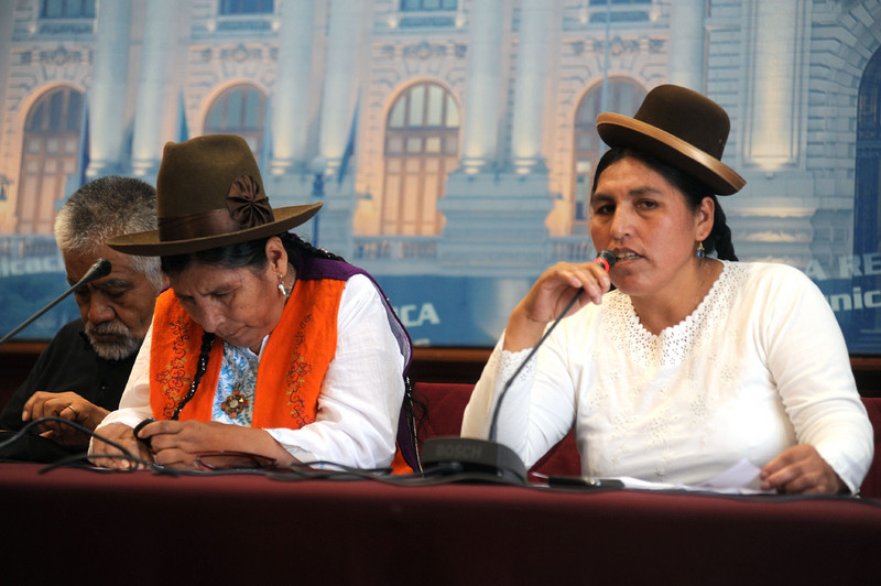Congresista Claudia Coari Mamani en el Congreso de República