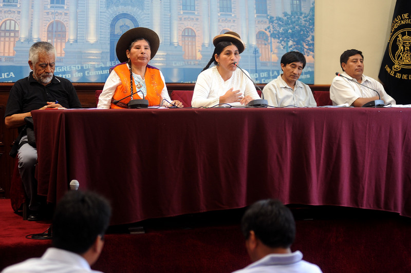 Congresista Claudia Coari Mamani en el Congreso de República