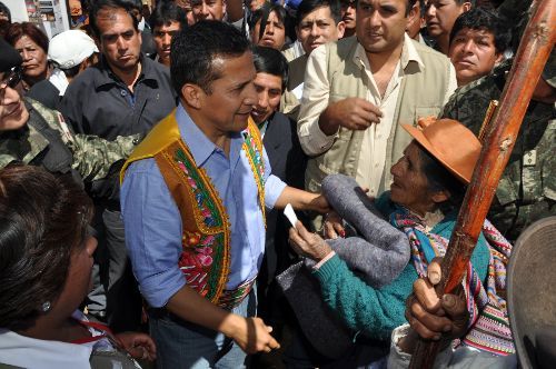 El presidente de la República, Ollanta Humala, en la región Cajamarca