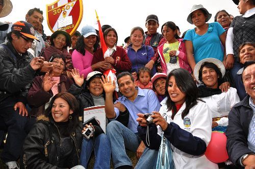 El presidente de la República, Ollanta Humala, en la región Cajamarca
