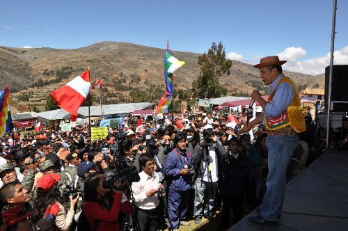El presidente de la República, Ollanta Humala, en la región Cajamarca