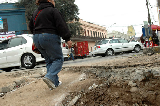 Pistas Rotas en el Distrito de la Victoria