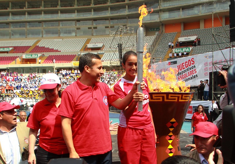 Presidente Ollanta Humala participó de los Juegos Deportivos Escolares Nacionales 2012, en el Estadio Nacional