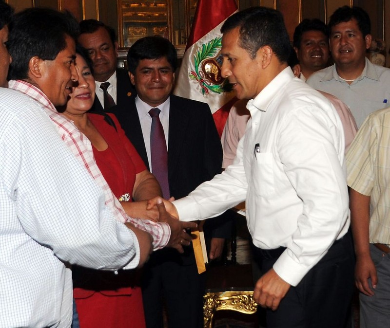 Presidente Ollanta Humala se reunió con representantes del Vrae en Palacio de Gobierno