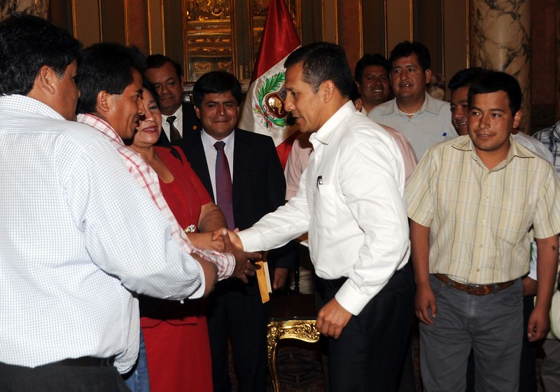 Presidente Ollanta Humala se reunió con representantes del Vrae en Palacio de Gobierno