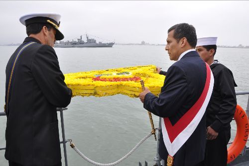 Presidente de la República, Ollanta Humala, en los distritos de Chorrillos y la Punta en el aniversario de Grau