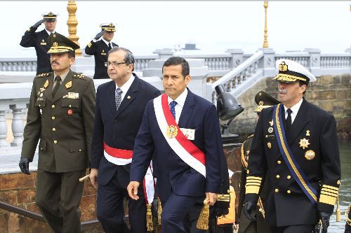 Presidente de la República, Ollanta Humala, en los distritos de Chorrillos y la Punta en el aniversario de Grau