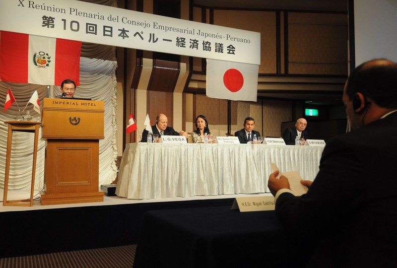 Presidente Ollanta Humala Tasso, inauguró la X Reunión del Consejo Empresarial Peruano Japonés-Cepeja, en el hotel Imperial de Tokio