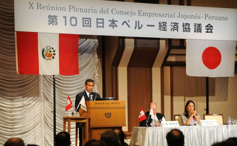 Presidente Ollanta Humala Tasso, inauguró la X Reunión del Consejo Empresarial Peruano Japonés-Cepeja, en el hotel Imperial de Tokio