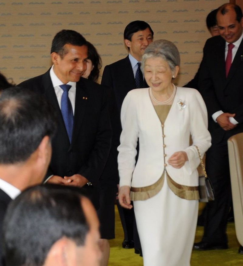 Presidente de la Republica Ollanta Humala Tasso en audiencia especial con el Emperador Akihito, en el Palacio Imperial de Japón