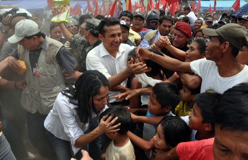 Presidente Ollanta Humala en su visita a Loreto
