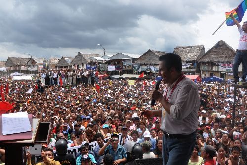 Presidente Ollanta Humala en su visita a Loreto