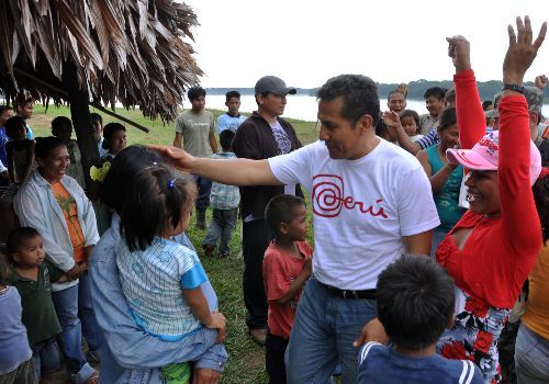 Presidente Ollanta Humala en su visita a Loreto
