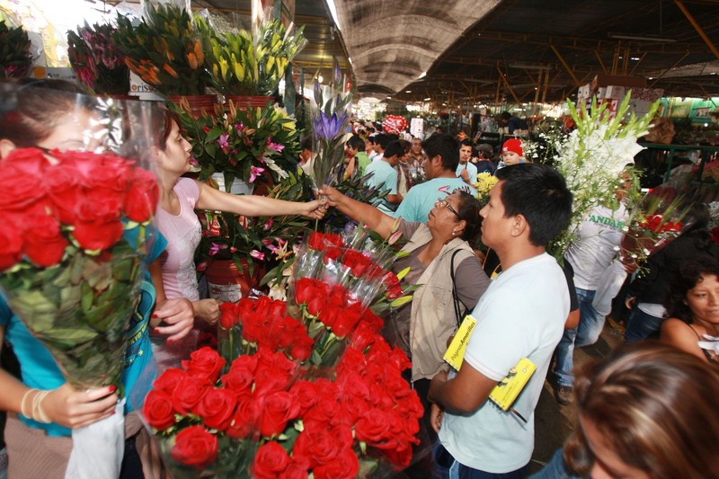 Miles de personas hicieron sus compras en el mercado de flores por el día de madre.