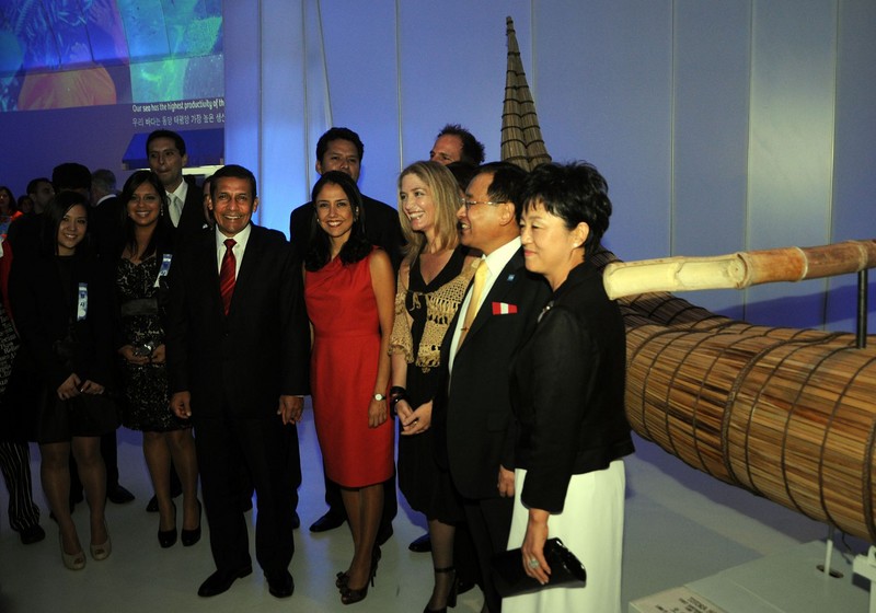 Presidente Ollanta Humala, inauguró pabellon Perú en la Expo YEOSU 2012, en Corea