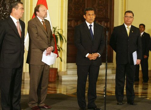 Jefe de Estado Ollanta Humala en Palacio de gobierno