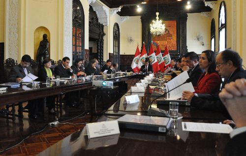 Jefe de Estado Ollanta Humala en Palacio de gobierno