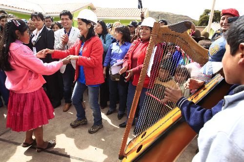 La Primera Dama de la Nación, Nadine Heredia, en su visita a Puno