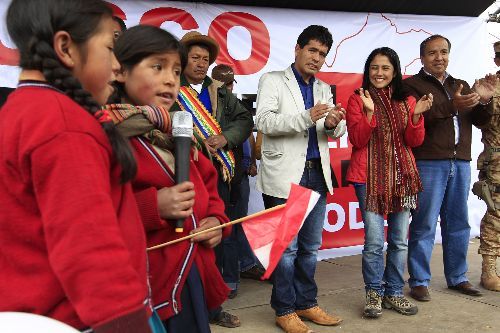 La Primera Dama de la Nación, Nadine Heredia, en su visita a Puno