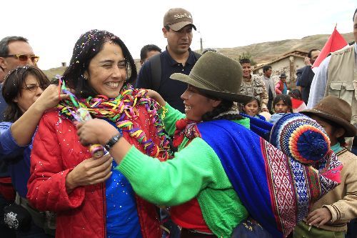 La Primera Dama de la Nación, Nadine Heredia, en su visita a Puno