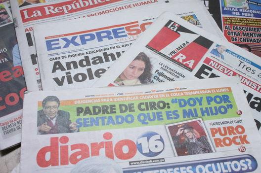 Portadas de Diarios y revistas de lima