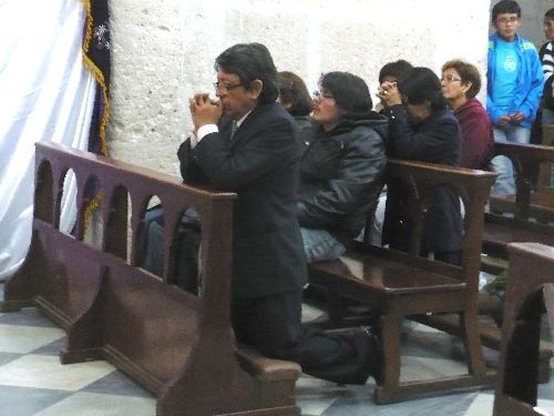 Misa en memoria de Ciro Castillo oficiada hoy en la iglesia La Merced de Arequipa